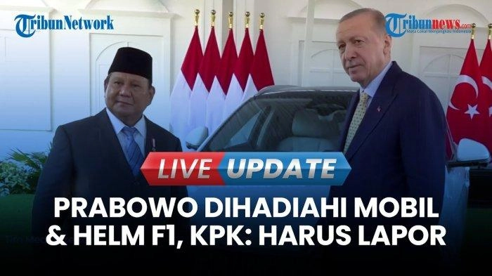 VIDEO Prabowo Dapat Mobil Listrik dari Erdogan & Helm F1 dari Anwar Ibrahim, Harus Lapor KPK?