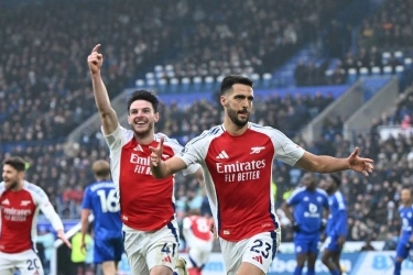 Hasil Leicester Vs Arsenal 0-2, The Gunners Susah Payah Bawa Pulang 3 Poin