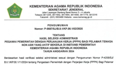 23.339 Peserta Lulus Seleksi Administrasi Calon PPPK Kemenag Tahap 2, Cek di Sini!