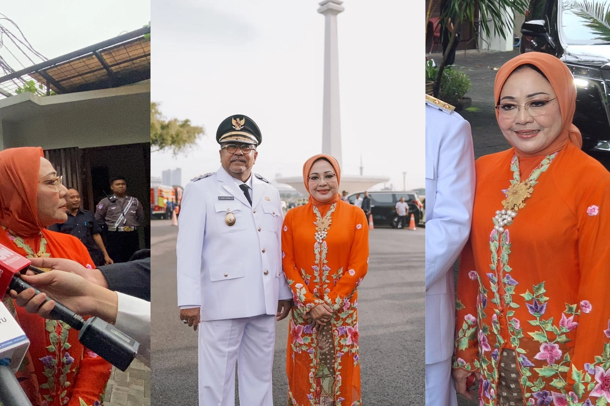 Istri Rano Karno Tampil Anggun dengan Kebaya Encim di Acara Pelantikan Kepala Daerah
