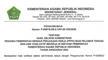 Link Hasil Seleksi Administrasi PPPK Kemenag 2024 Tahap 2 dan Cara Sanggah