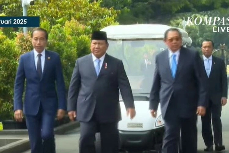 Prabowo, Jokowi dan SBY Tiba di Istana Jelang Peluncuran Danantara