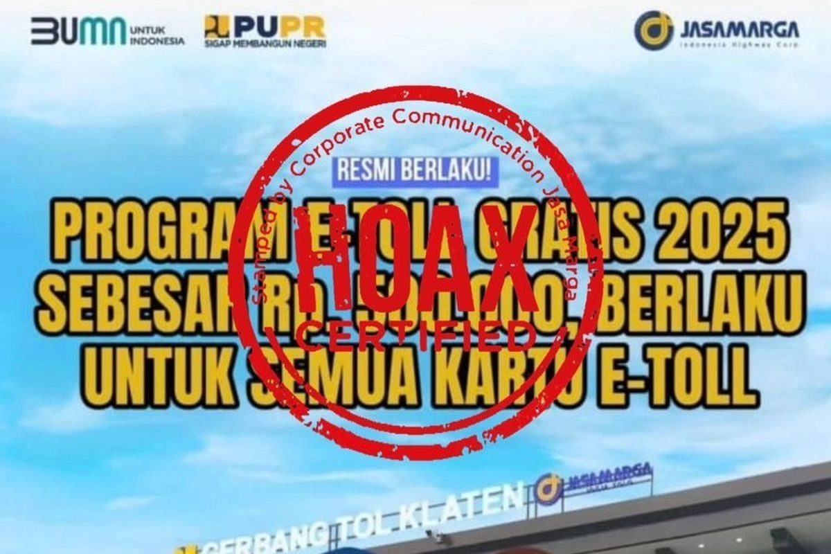 Beredar Link Program e-Toll Gratis Rp 500.000, Jasa Marga: Itu Hoaks