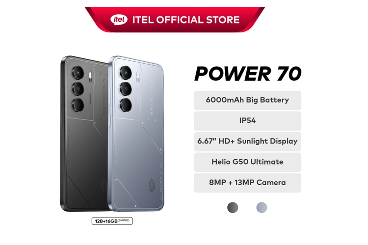 Itel Power 70 Resmi di Indonesia, HP Rp 1 Jutaan Kamera 13MP ''Satu Terlihat Tiga''