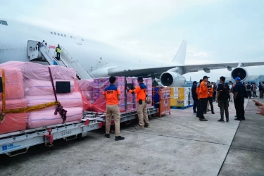Menlu Sugiyono Lepas 124 Ton Bantuan Kemanusiaan ke Myanmar