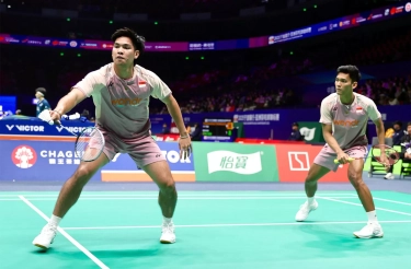 Fikri/Daniel Susul Fajar/Rian dan Leo/Bagas ke 16 Besar Badminton Asia Championships 2025, Tumbangkan Wakil Makau dalam Waktu Singkat