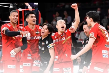 Rivan Nurmulki Menggila di Nagoya, Bawa Timnya Melaju ke Semifinal Liga Voli Jepang