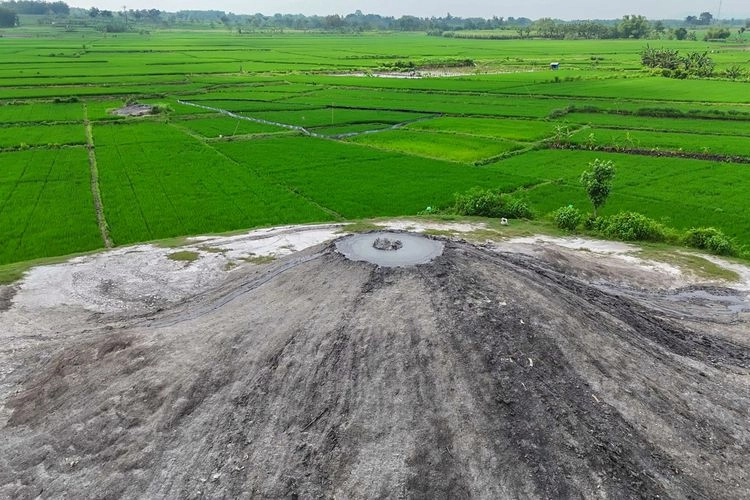 Fenomena Bledug Kramesan, Gunung Lumpur di Grobogan yang Terus Menyembur
