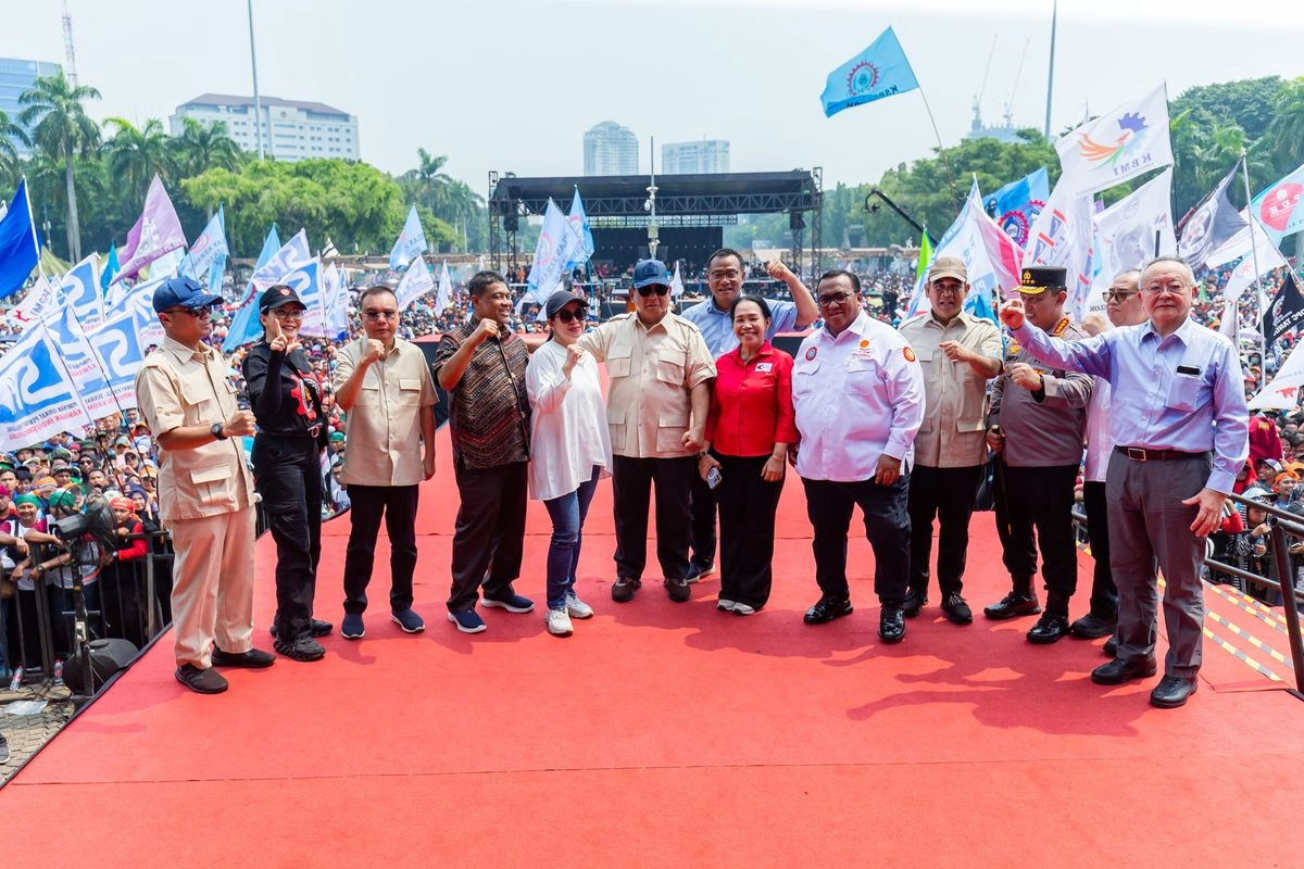 Hadiri May Day 2025 di Monas, Prabowo: Walau Saya Kalah 4 Kali, Buruh Selalu Mendukung