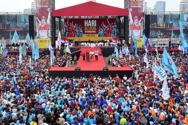 Hadiri May Day 2025, Prabowo Ingin Bangun Kepercayaan Buruh ke Pemerintah