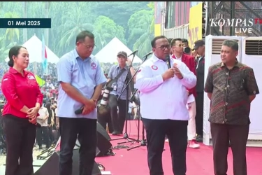 May Day 2025 Dihadiri Presiden Prabowo, KSPSI: Istana yang Sekarang Bersama Orang Miskin