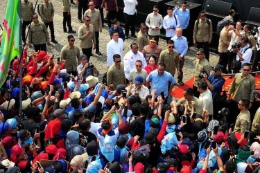 Prabowo Janji Pertemukan 150 Pimpinan Buruh dan Pengusaha di Istana Bogor
