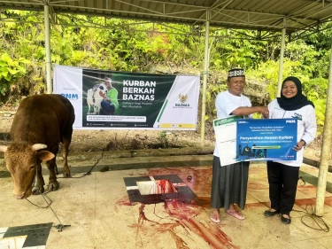 PNM dan BAZNAS Antar Kurban dari Donasi Karyawan hingga ke Ujung Negeri
