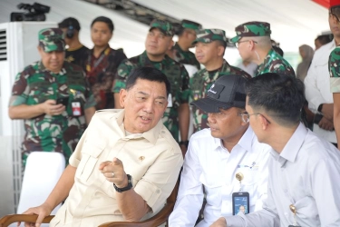 Menhan Sjafrie Tinjau Kesiapan Pembukaan Indo Defence 2024