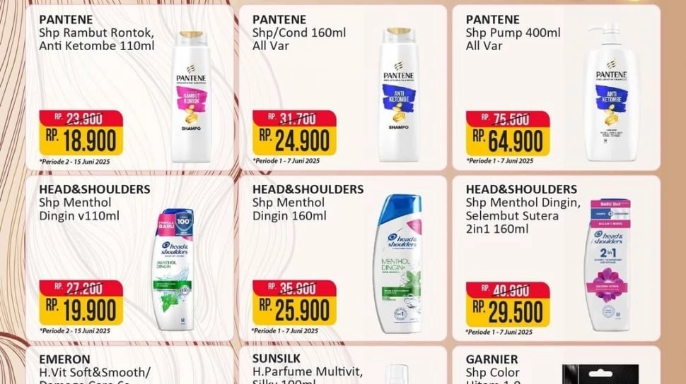 Daftar Promo Alfamart Hari Ini 10 Juni 2025: Diskon Produk Head & Shoulders, Pantene, dan Lainnya