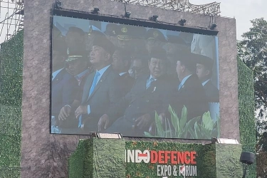 Pembukaan Indo Defence 2024, Prabowo Duduk Diapit Menhan-Menko Polkam