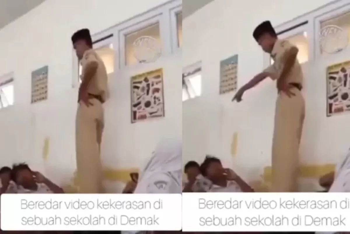 Viral! Terekam Kamera Detik-Detik Guru Tendang Kepala Murid di Dalam Kelas