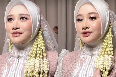 Gus Azmi Menikah dengan Khansa Mariska, Gaun Pastel Khansa Curi Perhatian