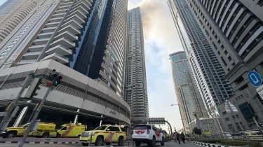 Gedung Pencakar Langit Marina Pinnacle Setinggi 67 Lantai di Dubai Dilanda Kebakaran Hebat, Beruntung Semua Penghuni Selamat