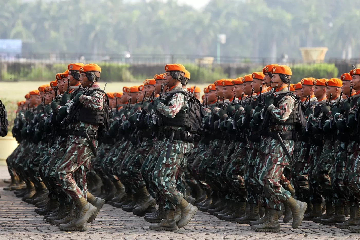 Pasukan Khusus Kopasgat  TNI AU Turun Gunung Tangani Ancaman Bom Pesawat Jemaah Haji Saudi Airlines
