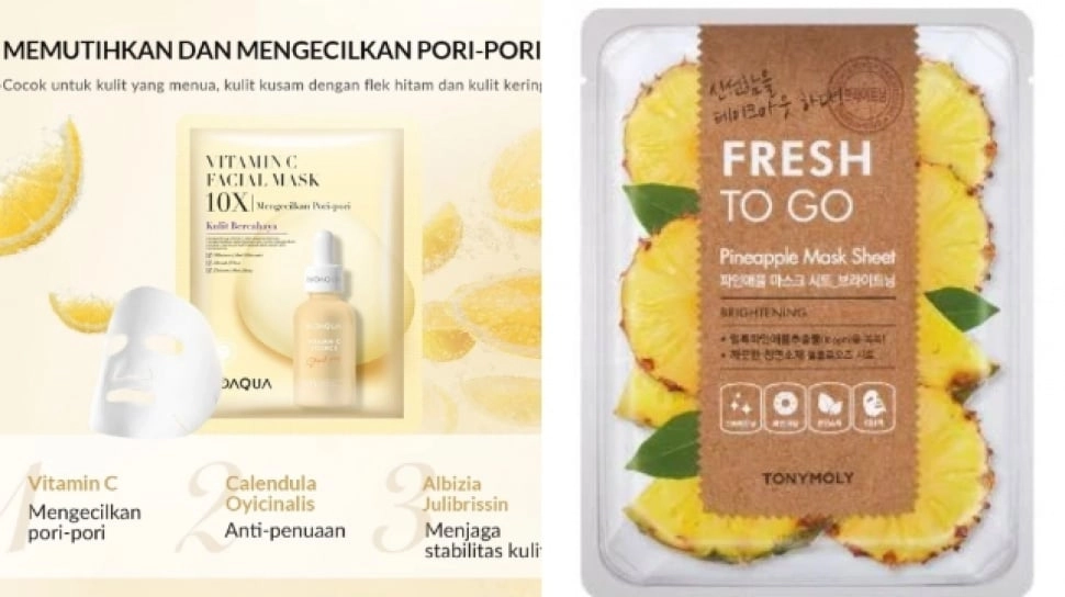 5 Sheet Mask Murah Tapi Efektif Mencerahkan dan Pudarkan Noda Hitam, Harga Mulai Rp5 Ribu