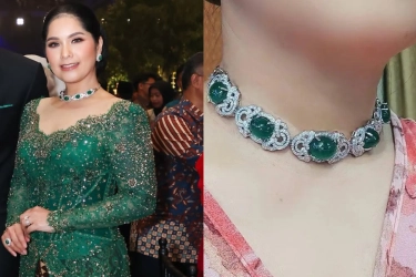 Pesona Mewah Emerald Annisa Pohan di Ngunduh Mantu Al Ghazali, Harganya Capai Rp 700 Juta