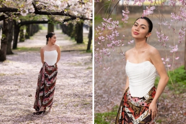4 Gaya Ariel Tatum Pakai Batik, Cocok Jadi Inspirasi