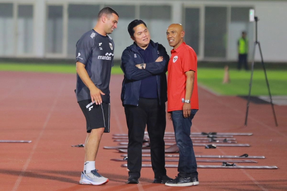 Kunjungi TC, Erick Thohir Beri Semangat kepada Timnas U23 Indonesia