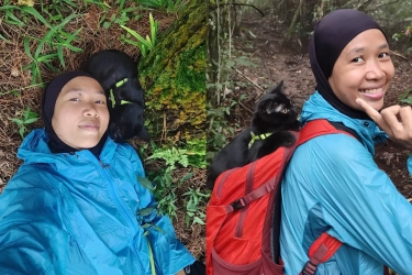 Mimpi Siska Nirmala Hiking Bersama Anabul Akhirnya Terwujud, Pengalaman Pertama Naik ke Gunung Burangrang 