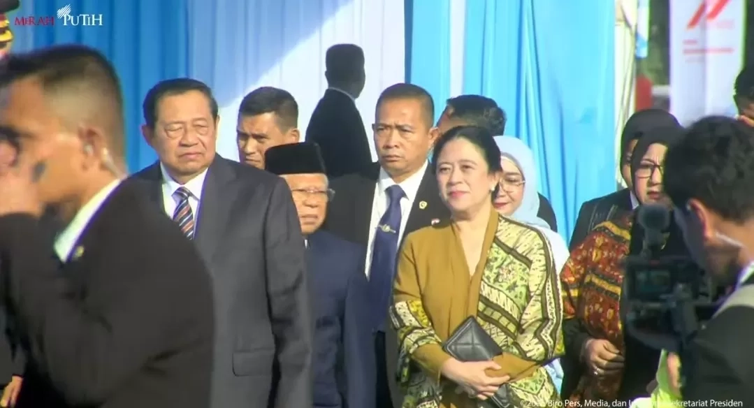 Puan hingga SBY Datang Bersamaan Hadiri Perayaan HUT Bhayangkara ke-79 di Monas