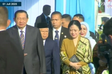 SBY, JK, hingga Ma'ruf Amin Ikut Upacara HUT ke-79 Bhayangkara Bareng Prabowo-Gibran