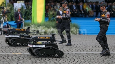 Robot Polisi Sempat Bermasalah saat Dipamerkan di HUT ke-79 Bhayangkara, Alasannya Begini!