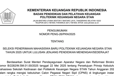 SPMB PKN STAN 2025 Buka 500 Kuota, Cek Jadwal Seleksinya