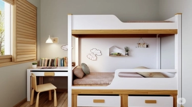 5 Inspirasi Desain Kamar Anak ukuran 3x4, Mungil tapi Tetap Nyaman