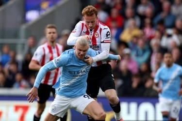 Hasil Brentford Vs Man City 0-1, Gol Erling Haaland Jadi Penentu