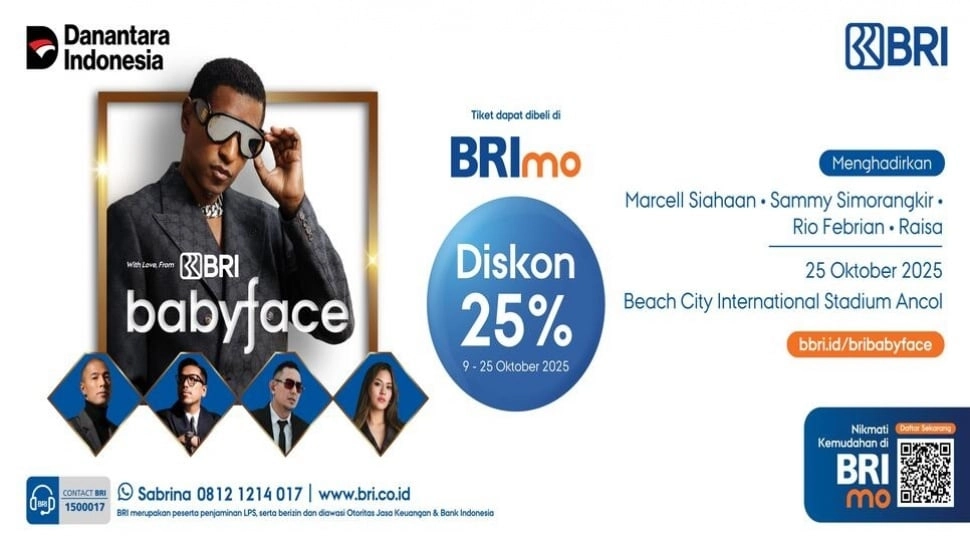 Hadirkan Musik Kelas Dunia Melalui Konser Babyface dengan Penawaran Eksklusif BRImo Diskon 25%