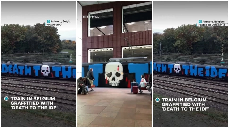 Pesan Keras di Gerbong Kereta, Grafiti Anti IDF Gegerkan Publik