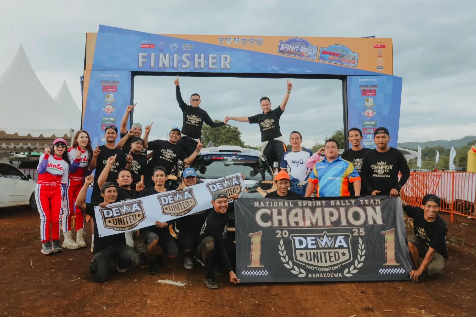Dewa United Motorsports Juara Nasional Sprint Rally 2025, Mendominasi hingga Putaran Terakhir