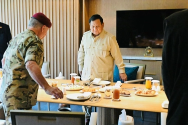 Raja Yordania Sarapan Bersama Prabowo di Hotel Sebelum Tinggalkan Indonesia