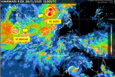 Siklon Tropis Senyar di Selat Malaka Bisa Picu Cuaca Ekstrem Aceh dan Sumut