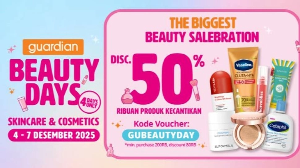 Daftar Skincare yang Diskon 50% di Guardian Beauty Day, Rebut Produk Holy Grail Cuma Setengah Harga