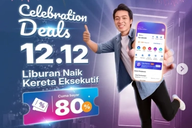 Promo Celebration Deals 12.12, Diskon Tiket Kereta Eksekutif 20 Persen