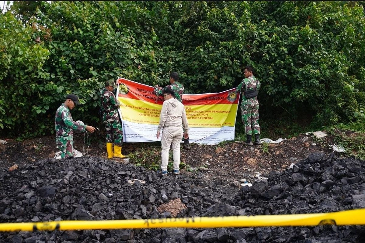 ESDM Tutup Tambang Ilegal di Sumsel, 1.430 Ton Batu Bara Disita