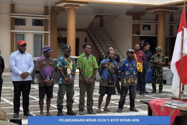 Lima Tokoh OPM Ikrar Kembali ke NKRI di Intan Jaya