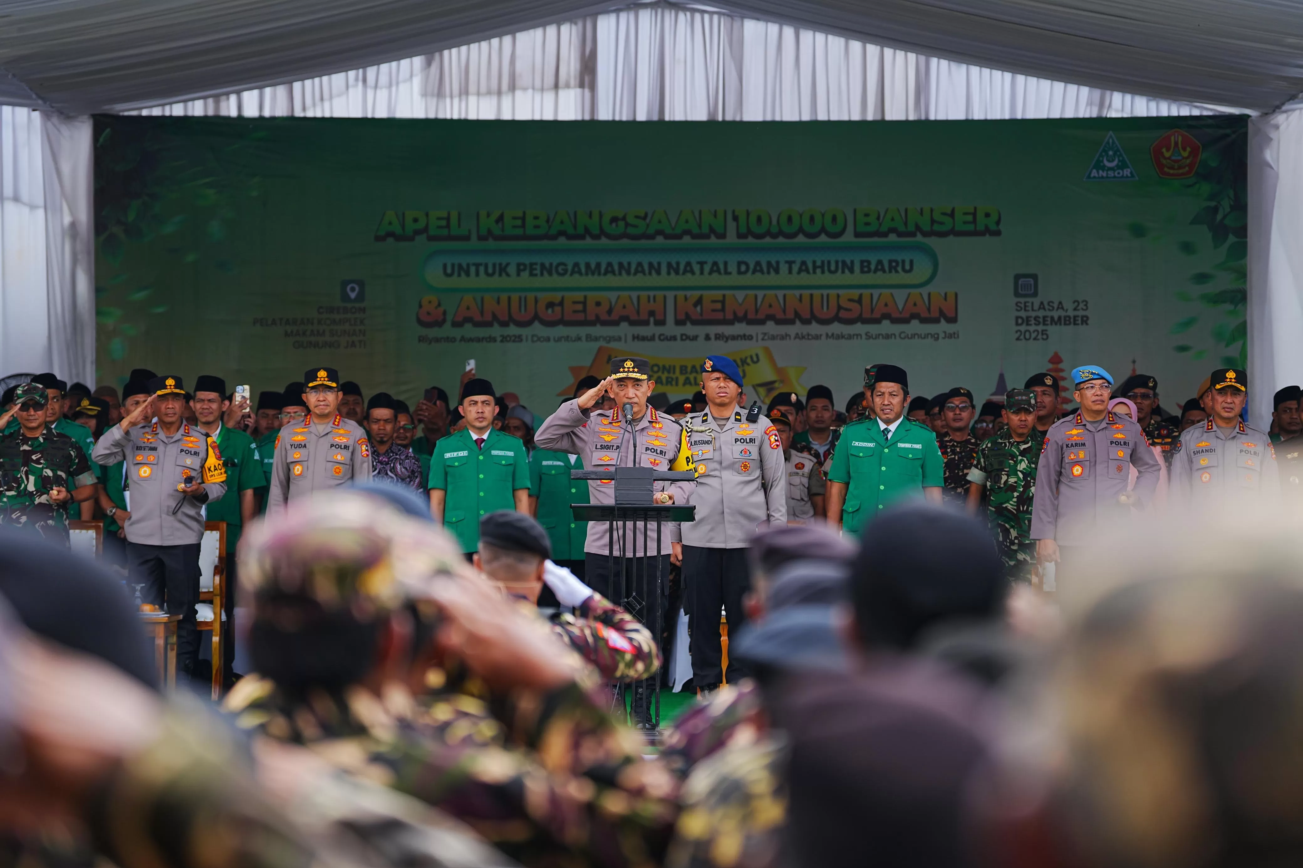 Kapolri Ingatkan Kesiapsiagaan Bencana Saat Apel Banser, Pengamanan Nataru Diminta Lebih Siaga