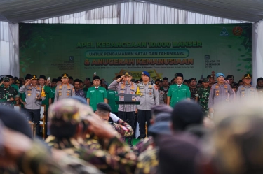 Kapolri Ingatkan Kesiapsiagaan Bencana Saat Apel Banser, Pengamanan Nataru Diminta Lebih Siaga
