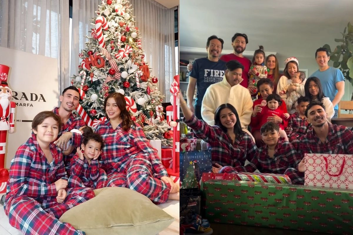Outfit Jessica Iskandar Rayakan Natal 2025, Kompak Pakai Baju Tidur