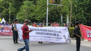 Ada Aksi Demonstrasi di Depan Kedubes AS, Kecam Donald Trump Soal Agresi Militer di Venezuela