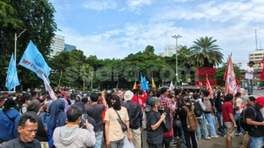 Demo di Depan Kedubes AS Sempat Buat Lalu Lintas Tersendat