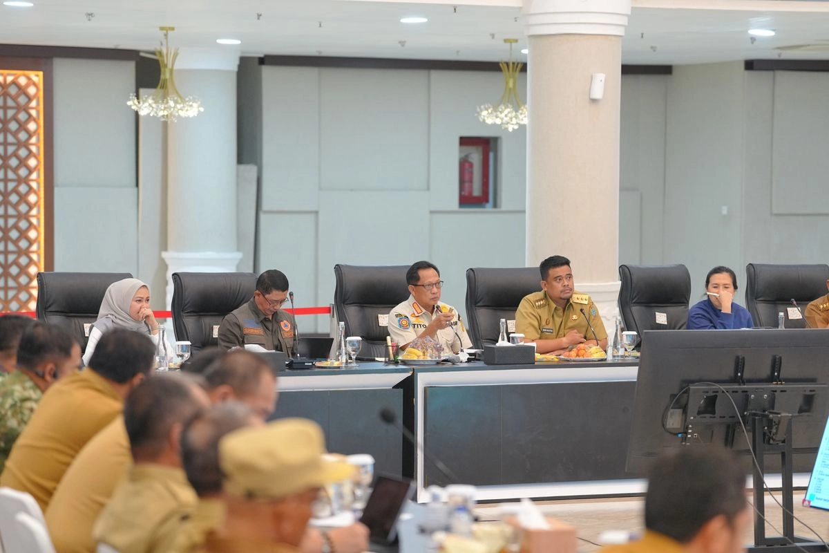 Duduk Bersama Forkopimda se-Sumatera Utara, Mendagri: Percepatan Pemulihan Pascabencana Prioritas Utama